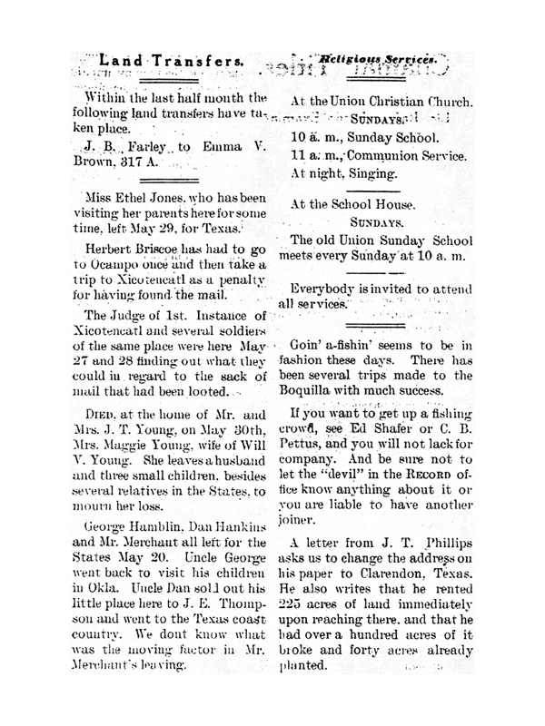 CHAMAL RECORD April 1, 1912, Vol 1 No 3 p 1