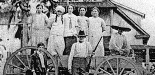 Ingram Family On Wagon