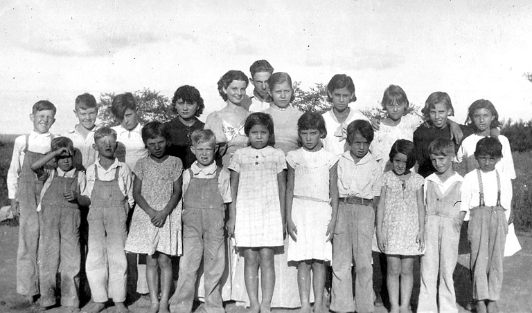 School Kids with George Taylor, teacher