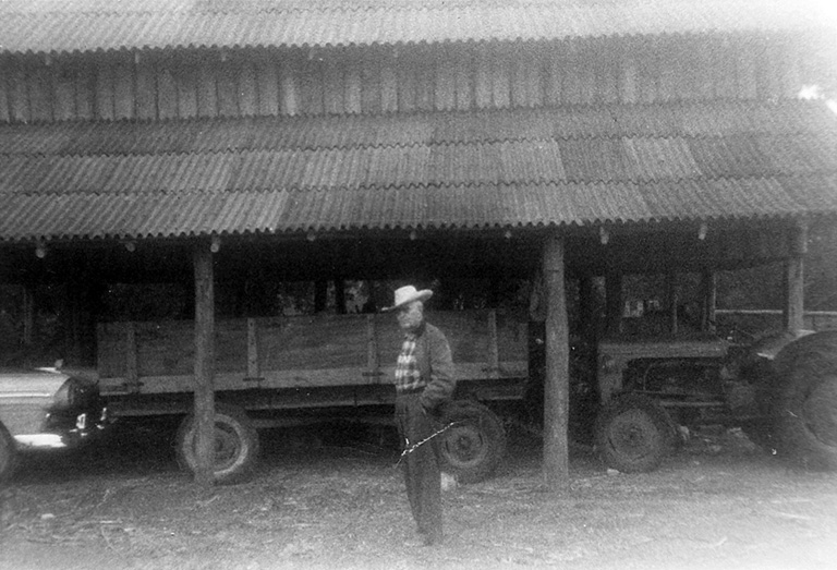 Ashely Taylor in front of his barn