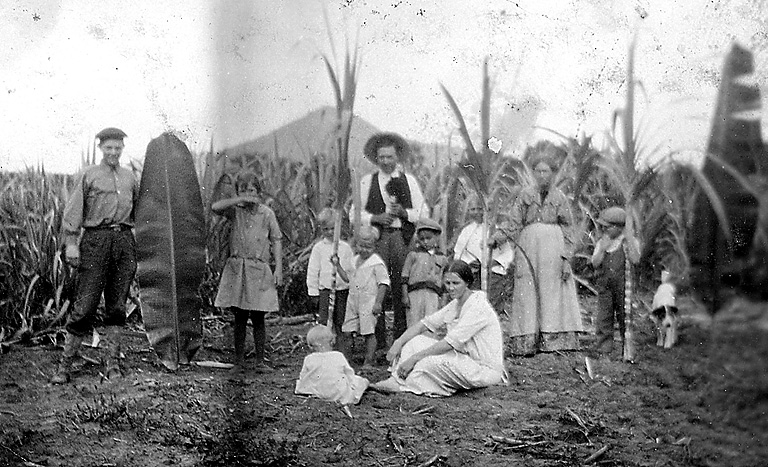 Ashely Taylor Family in Field in 1923