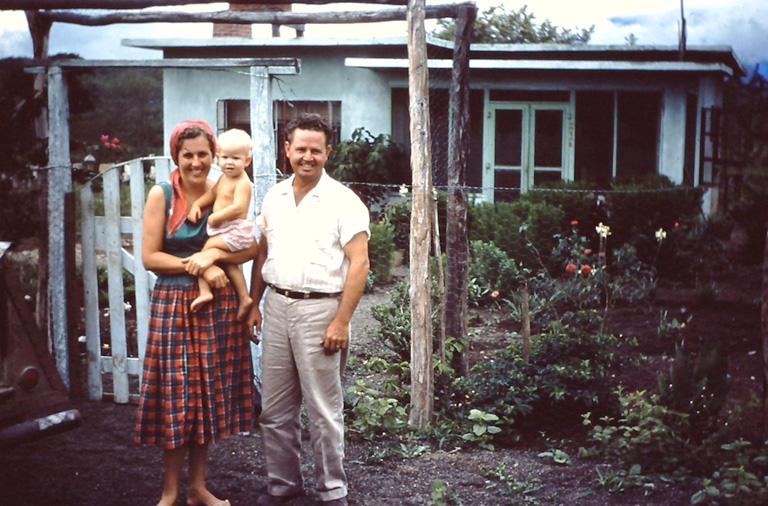 Ashely Taylor in front of his barn