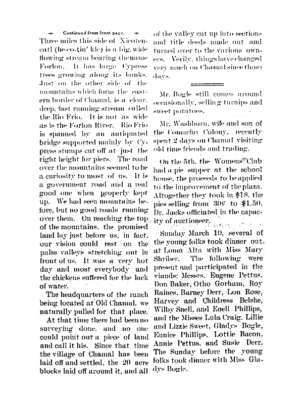 CHAMAL RECORD March 16, 1912, Vol 1 No 2 p4