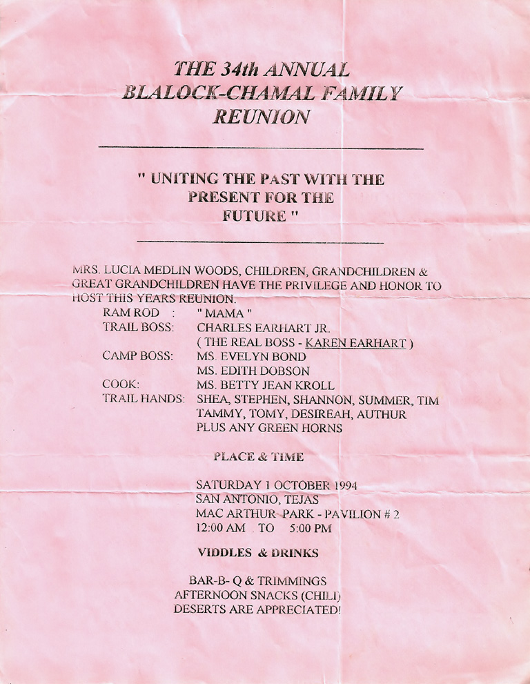 1994 Reunion Invitation