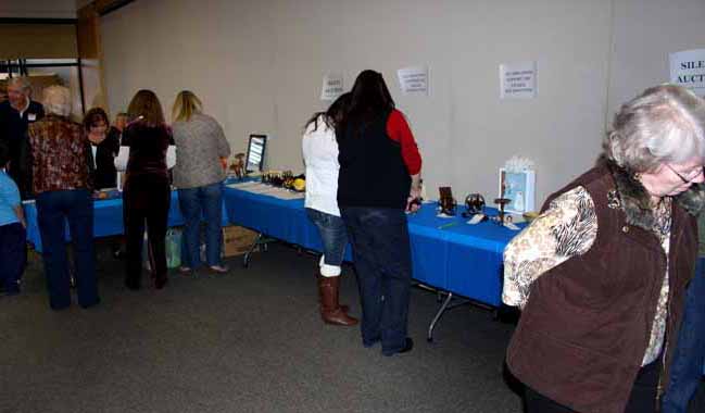 Silent Auction Area at the 2010 Blalock Mexico Colony Reunion