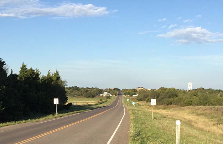 Approaching Mangum, Oklahoma