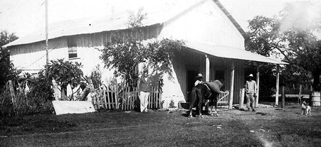 Robert Britt in front of the Britt Store